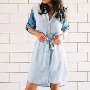 Cloth & Stone Chambray Shirt Dress. EUC!